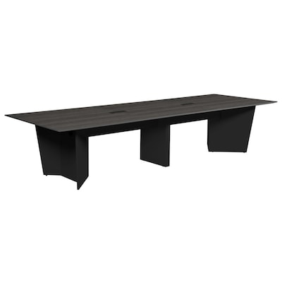 Regency Array 144W x 48D Conference Table with Grommet, Ash Grey/Black (ACT14448AGBK)