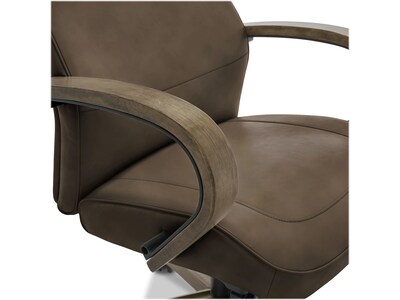 Thomasville Furniture Lockhart Ergonomic Bonded Leather Swivel Executive Chair, Brown (51494-BRN)