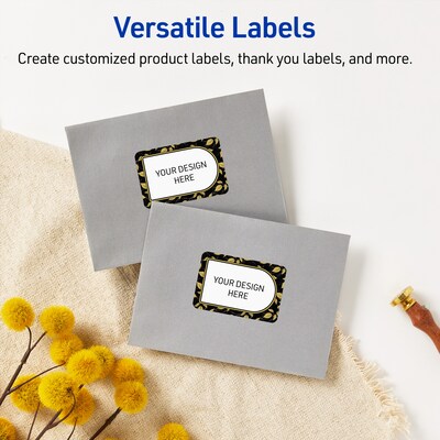 Avery Rectangle Laser/Inkjet Multipurpose Labels, 2" x 3", White, 80/Pack (19479370836)