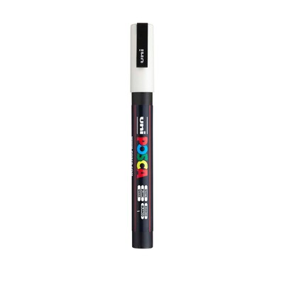 POSCA PC-3M Water Based Paint Marker, Fine Bullet Tip, White, 3/Pack (UBCPC3MWHITE-3)