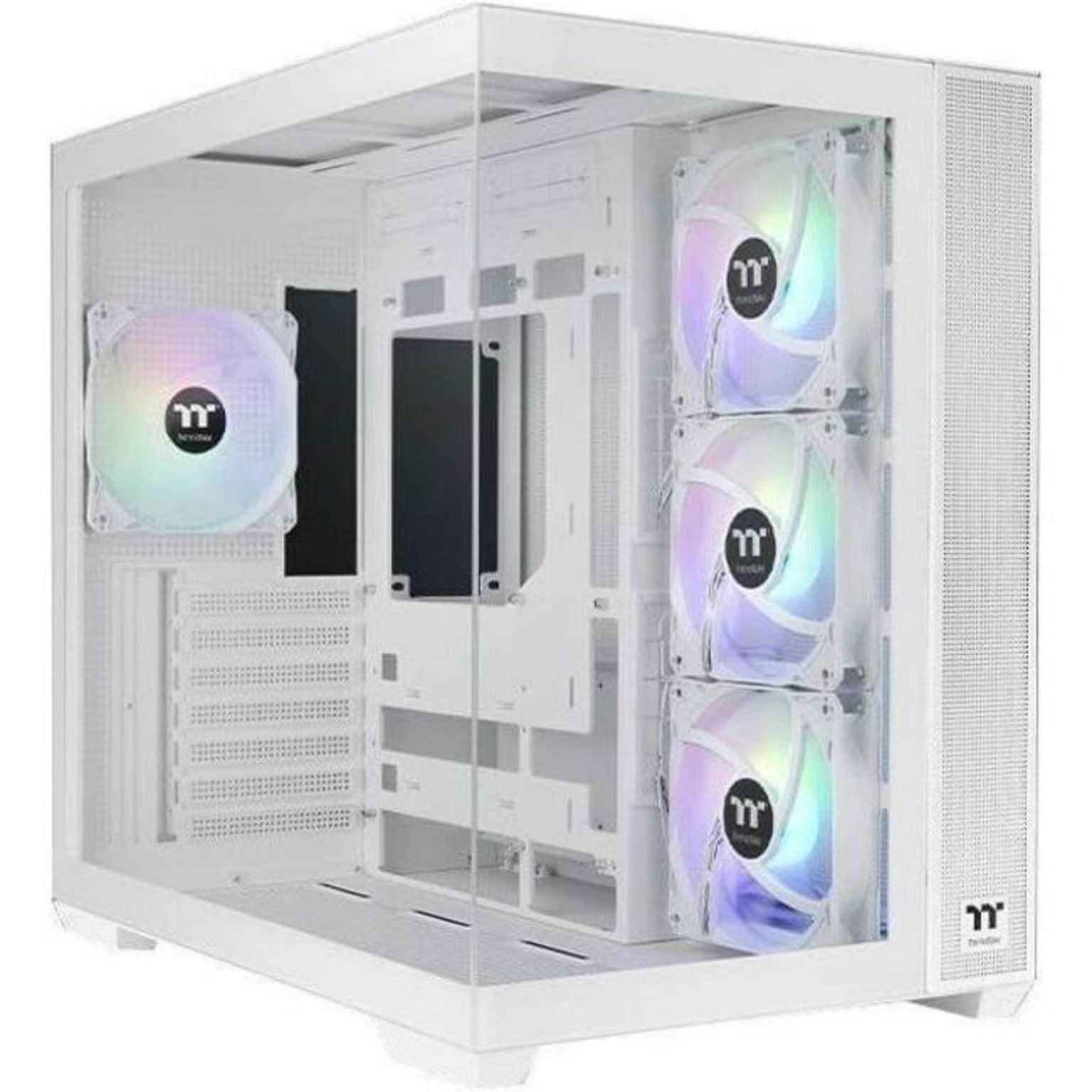 Thermaltake View 380 TG ARGB Mid Tower Gaming Computer Case, Snow (CA-1Z2-00M6WN-00)
