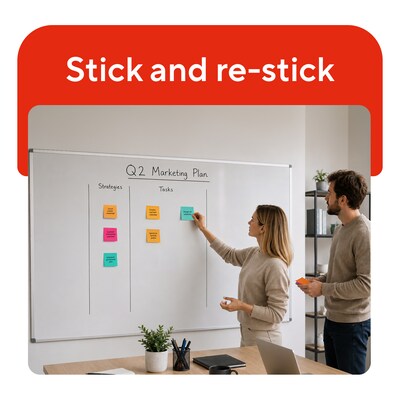 Staples Pop-Up Sticky Notes, 3" x 3", Assorted Colors, 600 Sheets – Dispenser-Ready Notes for Reminders & Office Use