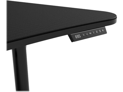 Arozzi Arena Moto 63"W Curved 29-46"H Adjustable Standing Gaming Desk, Black (AZ-ARENA-MOTO)