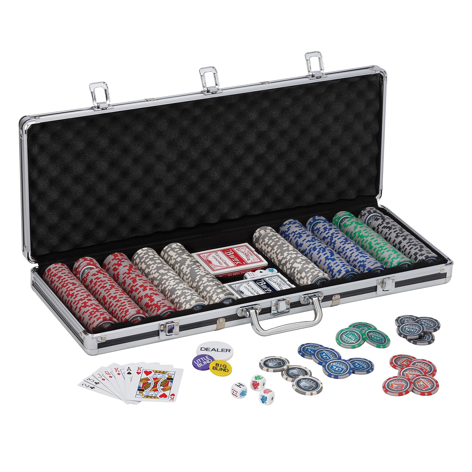 Fat Cat Bling 13.5 Grams 500 Ct Poker Chip Set (55-0655)