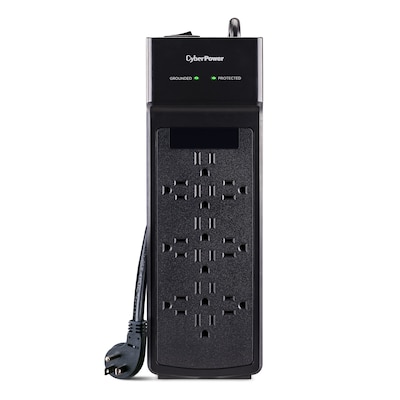 CyberPower CSB1206 12-Outlet Surge Protector, 6, 3600 Joules, Black (CSB1206)