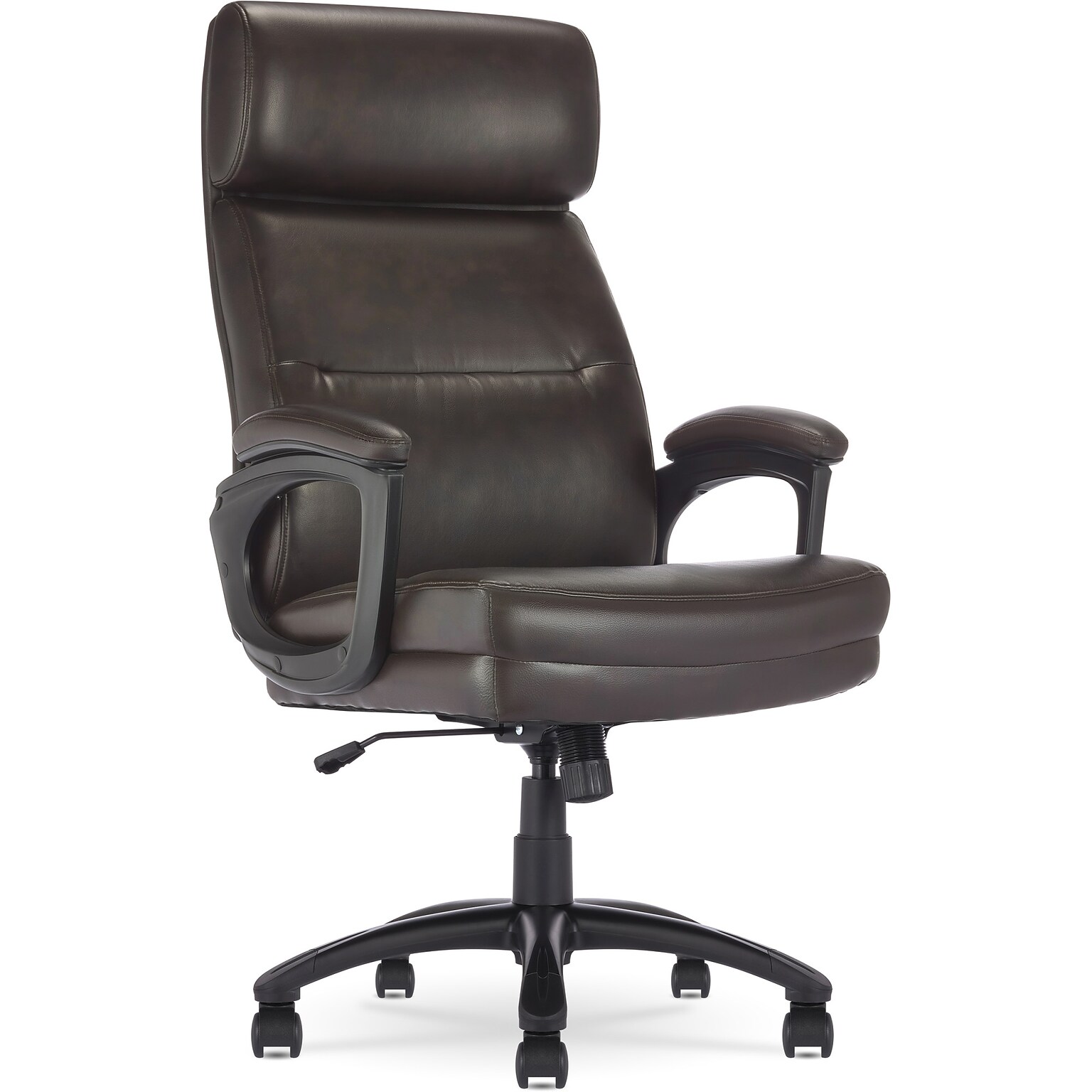 Serta Comfort Big & Tall Ergonomic Bonded Leather Swivel Executive Office Chair, Brown (CHR10131B)
