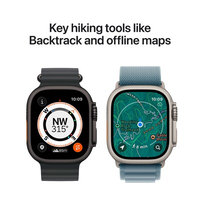 Apple Watch Ultra 3 GPS + Cellular Smartwatch, 49mm, Black Titanium Case with Black Alpine Loop, Large (MF0X4LW/A)