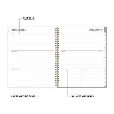 2027 Blue Sky Tula 8.5 x 11 Calendar Year Weekly & Monthly Planner, Plastic Cover (143971-27)