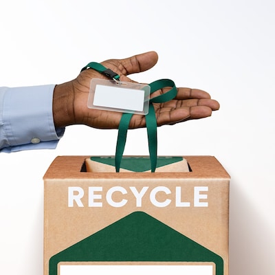 TerraCycle Cardboard Name Tags and Lanyards Zero Waste Box, 10.5 Gallon, Natural Kraft (CS153-S)