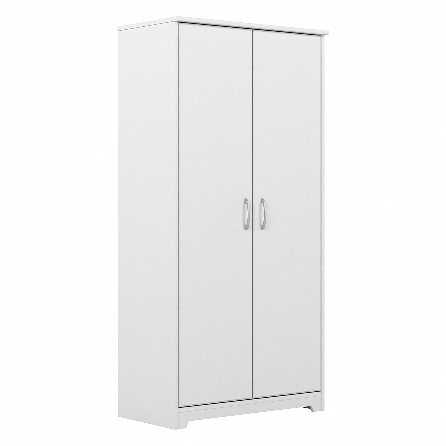 Bush Furniture Cabot 61H Tall Storage Cabinet with 4 Shelves, White (WC31999)