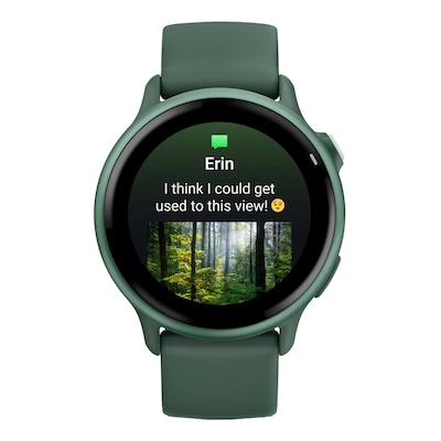 Garmin vívoactive 6 Fitness-Tracking AMOLED Smartwatch with Silicone Band, Metallic Jasper Green (010-02985-02)