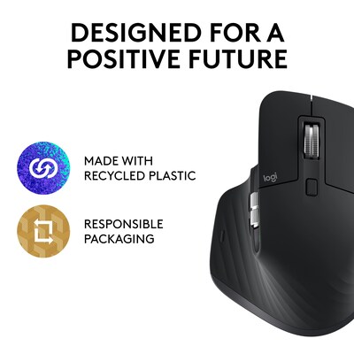 Logitech MX Master 3S Wireless Ergonomic Optical Mouse, Black (910-006556)