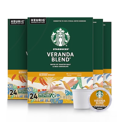 Starbucks Veranda Blend Coffee Keurig® K-Cup® Pods, Light Roast, 96/Carton (SBK18997CT)