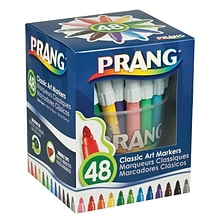 Prang Classic Kids Markers, Bullet Tip, Assorted Colors, 48/Set (80848)