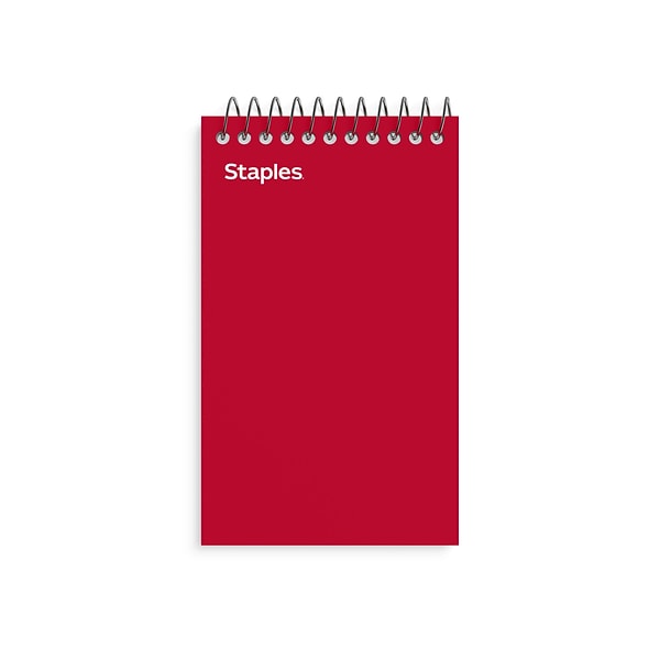 Staples Memo Pads, 3 x 5, College Ruled, Assorted Colors, 75 Sheets/Pad, 5 Pads/Pack (TR11491)