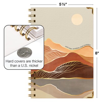 2025-2026 Global Printed Products Golden Desert 5.5" x 8" Academic Weekly & Monthly Planner, Paper Cover