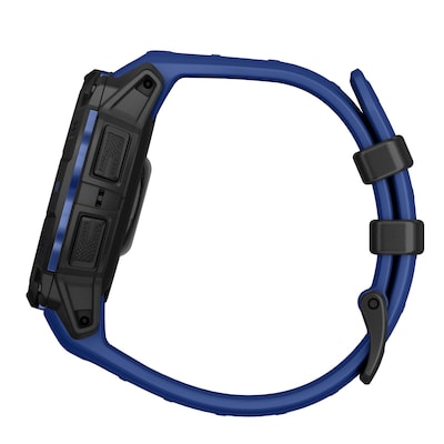 Garmin Instinct 3 Smartwatch, GPS, 45mm, Black & Bolt Blue Silicone Band (010-02936-03)