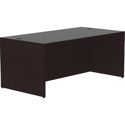 Lorell Essentials Series 48 W Desk Shell, Espresso (LLR18209)