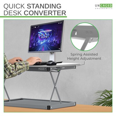 Uncaged Ergonomics CHANGEdesk Mini Adjustable Riser, Laminate Wood (CDMM-W)