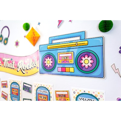 Carson-Dellosa Happily Ever Elementary Retro Remix Work That Rocks Bulletin Board Set (110592)
