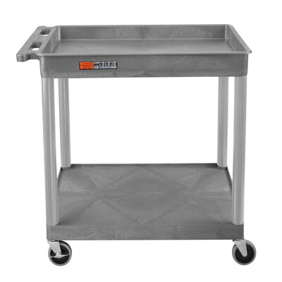Luxor ENDURA XL 2-Shelf Utility Cart, Gray (TC12-G)