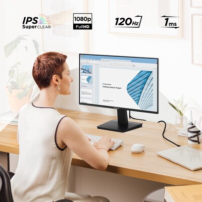 ViewSonic 24 FHD 120Hz LED Monitor, Black (VA2448-MH)