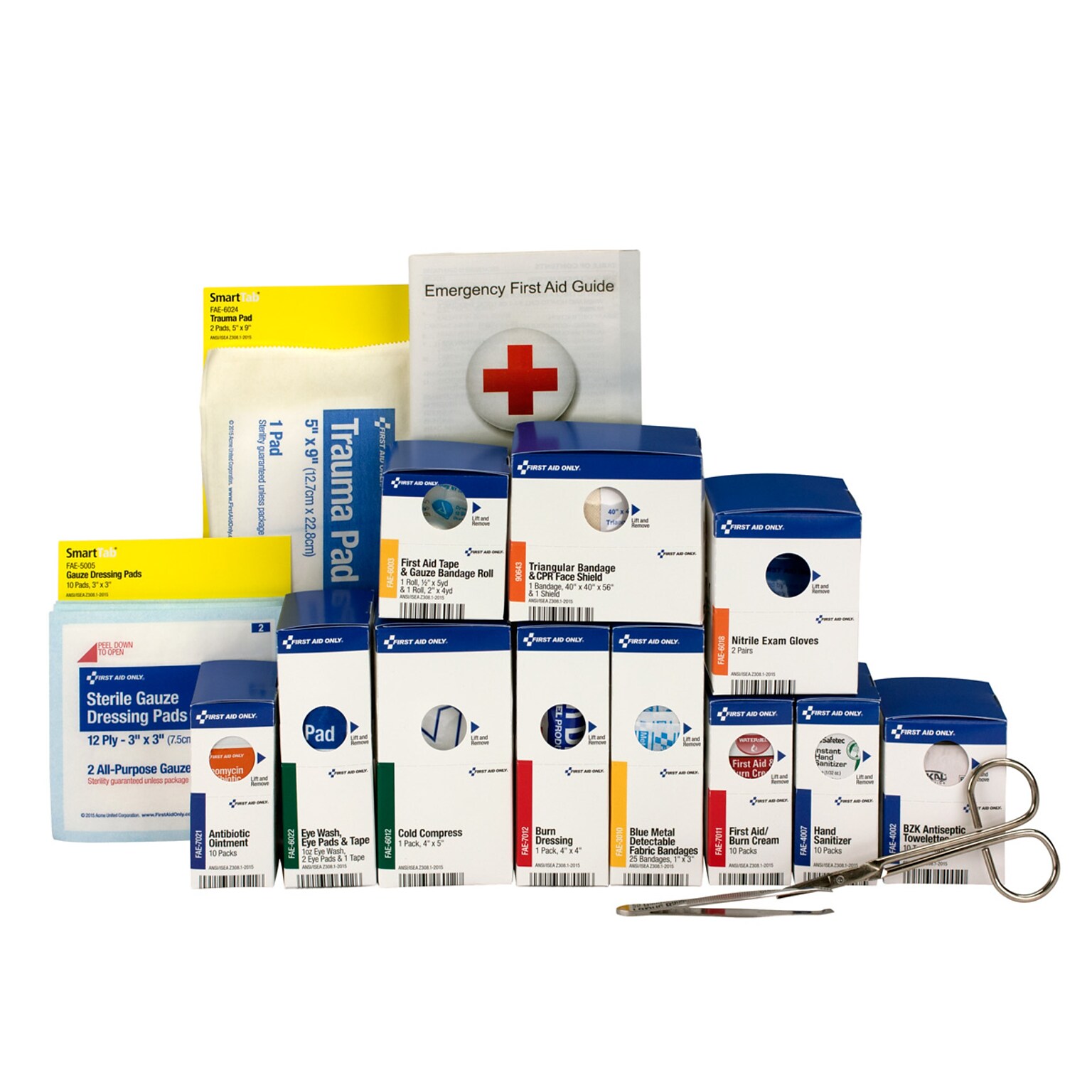 First Aid Only SmartCompliance Medium Food Service Metal First Aid Kit Refill, ANSI A, 25 People (90692)