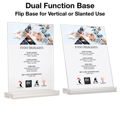 Global Printed Products Generic Holder, 8.5" x 11", Vertical, Table Top/Countertop, Clear Acrylic (SGNH-AB-8511)