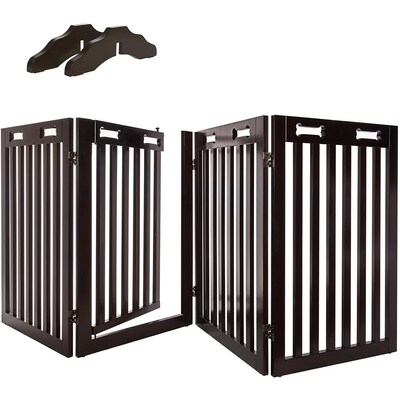 Arf Pets Support Feet for Pet Gate for The Arf Pets Dog Gates Model APDGWD4P, Espresso, Set of 2 (APSPT2)