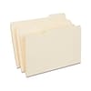 Quill Brand® File Folders, Assorted Tabs, 1/3-Cut , Legal Size, Manila, 100/Box (760137)