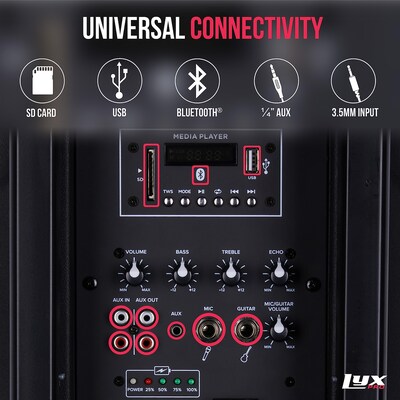 LyxPro 10 Inch Rechargeable PA Speaker (LYXSPA10BAT)