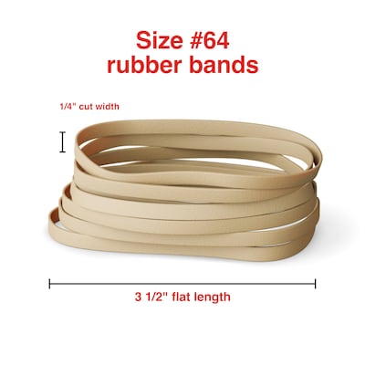Staples Economy #64 Rubber Bands, 3-1/2 x 1/4, 95/Pack (28611-CC)