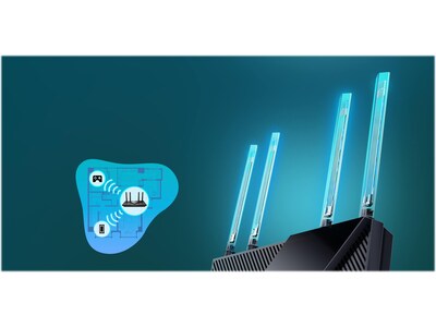 TP-LINK Archer AX55 AX 3000 Dual-Band Wi-Fi 6 Router, Black (ARCHER AX55)