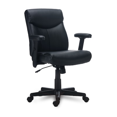 Alera Harthope Series Height & Width Adjustable Arm Leather Task Chair, Black (ALEHH42B19)