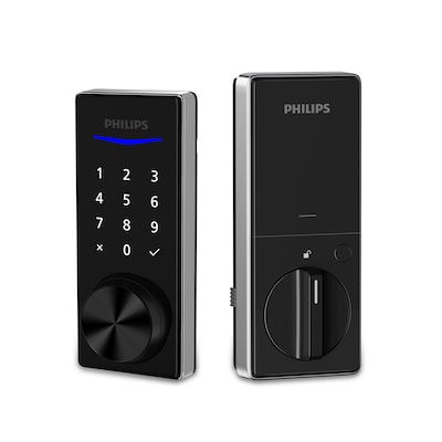 Philips Home Access 1000 Series Satin Nickel Single Cylinder Electronic Deadbolt with Lighted Keypad Touchscreen and KEY access