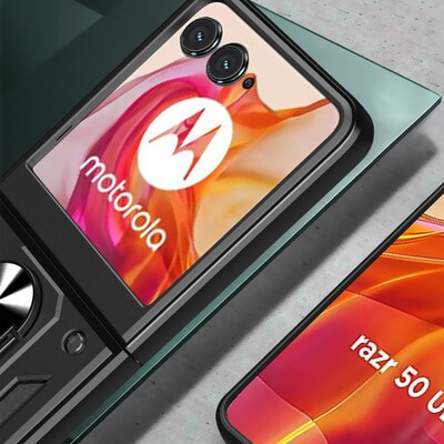 SaharaCase Raider Series Kickstand Case for Motorola Razr (2024), Scorpion Black (CP00624)