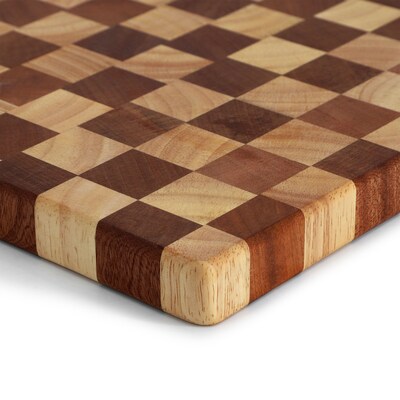 MegaChef 16" x 10" Acacia Wood & Rubber Butcher Block (935122191M)