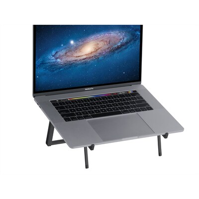 Rain Design mBar Pro+ 9.6" x 10.8" Precision Aluminum Adjustable Foldable Laptop Stand, Black (10087)