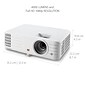 ViewSonic 4000 Lumens 1080p Projector with RJ45 LAN Control, Vertical Keystone and Optical Zoom, White (PG706HD)