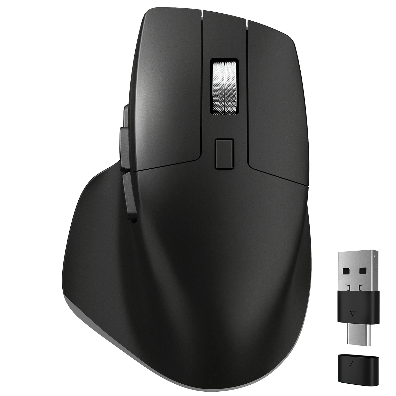 Delton S18 Wireless Ergonomic Optical Mouse, Black (DMS18-WB)