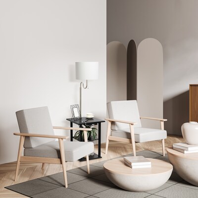 Simple Designs 57" Floor Lamp with Drum Shade (LF2016-BLK)