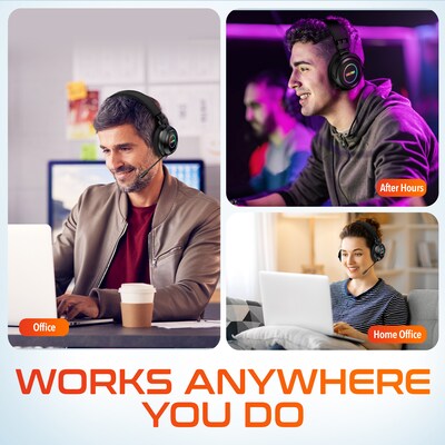 Delton G520 Wireless Noise Canceling Over-Ear Headphones, Bluetooth, Black (DHBG520)