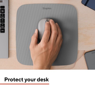 Staples TECH Non-Skid Mouse Pad, Gray (ST63294)