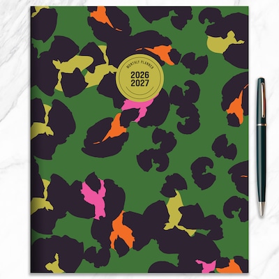 2026-2027 TF Publishing Lucky Leopard 9” x 11” Academic Monthly Planner, Paperboard Cover (AY27-4504)
