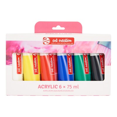 Talens Art Creation Acrylic Paint, Assorted Colors, 6/Set (TLN3582806M)