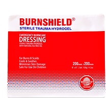 Burnshield Sterile Trauma Hydrogel Emergency Burn Dressing, 8 x 8, 5/Carton (900906)