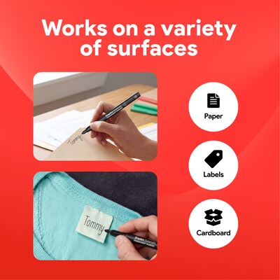 Staples Duramark Permanent Marker, Ultra Fine Tip, Black, 36/Pack (ST62948)