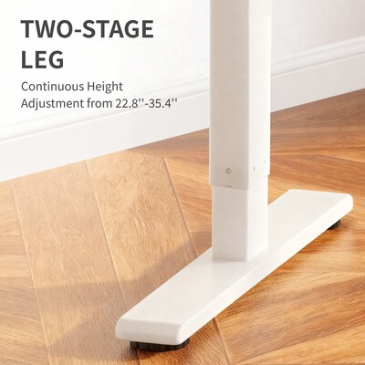 FlexiSpot ET262 48"W Electric Adjustable Standing Desk, White (4S-S09010084)