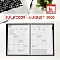 2024-2025 Staples 8" x 11" Academic  Monthly Planner, Faux Leather Cover, Black (ST23571-23)