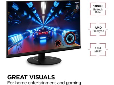 ViewSonic OMNI 27" 100 Hz LCD Gaming Monitor, Black (VX2716)